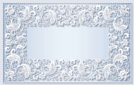 Abstract vector ornamental nature vintage frame.のイラスト素材