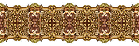 Vector abstract decorative ethnic ornamental illustration. Colorful stripe backgroundのイラスト素材