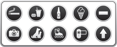 Prohibited Signs sticker blackのイラスト素材