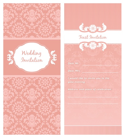 Feast-Invitation, template. Can be used for invitations to any of your ceremony. For example a wedding.のイラスト素材
