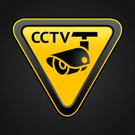CCTV triangle signのイラスト素材