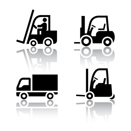 Set of transport icons - loaderのイラスト素材