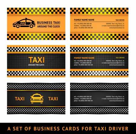 Business card taxi - second setのイラスト素材