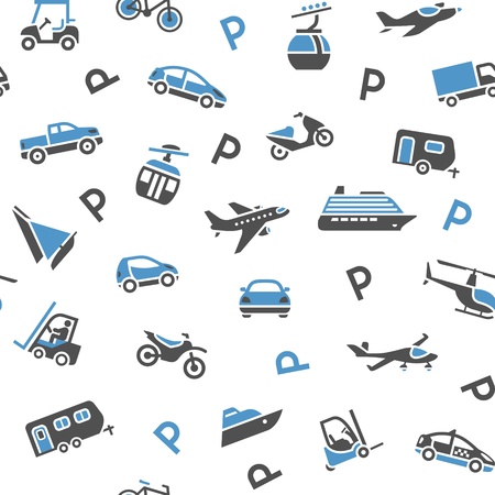 Seamless backdrop transport icons のイラスト素材