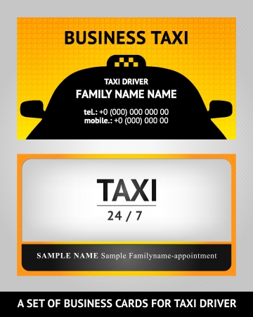 business cards taxi - setのイラスト素材