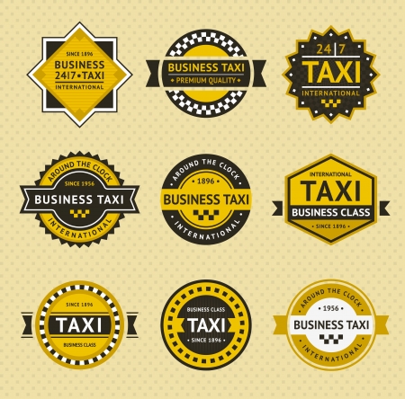 Taxi  badges - vintage styleのイラスト素材