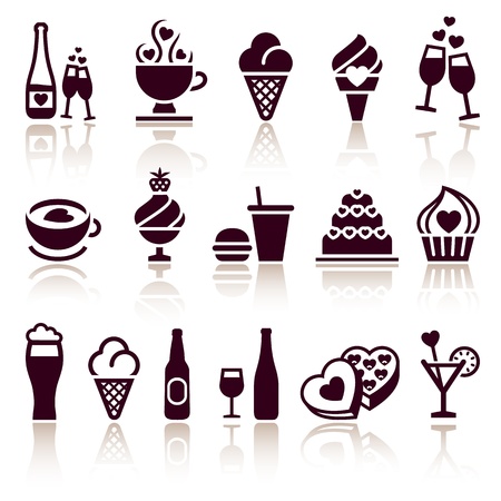 Set food iconsのイラスト素材