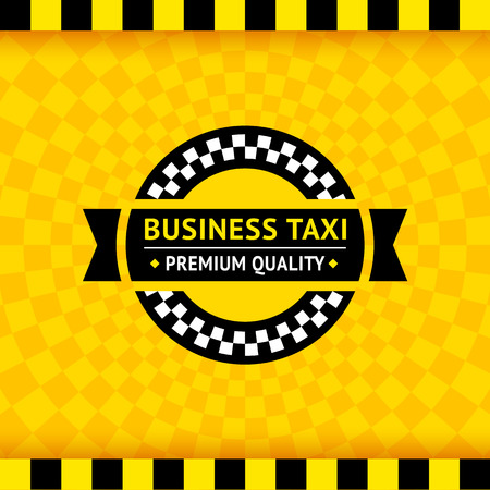 Taxi symbol with checkered background のイラスト素材