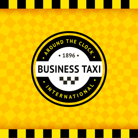 Taxi symbol with checkered background のイラスト素材