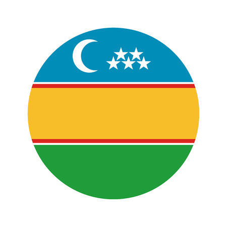 Flag, vector illustration circular shape on white backgroundのイラスト素材