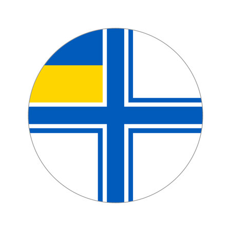 Flag, vector illustration circular shape on white backgroundのイラスト素材