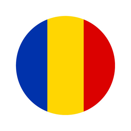 Flag, vector illustration circular shape on white backgroundのイラスト素材