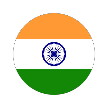 Flag, vector illustration circular shape on white backgroundのイラスト素材