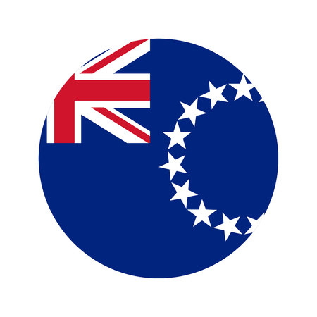 Flag, vector illustration circular shape on white backgroundのイラスト素材