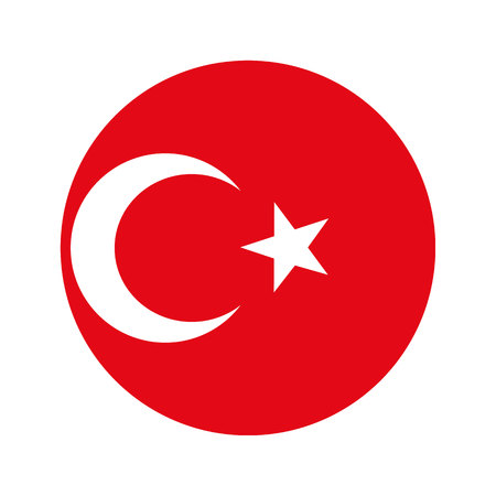 Flag, vector illustration circular shape on white backgroundのイラスト素材