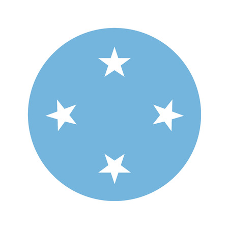 Flag, vector illustration circular shape on white backgroundのイラスト素材