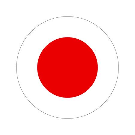 Flag, vector illustration circular shape on white backgroundのイラスト素材