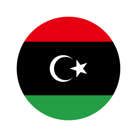 Flag, vector illustration circular shape on white backgroundのイラスト素材