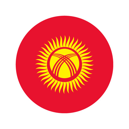 Flag, vector illustration circular shape on white backgroundのイラスト素材