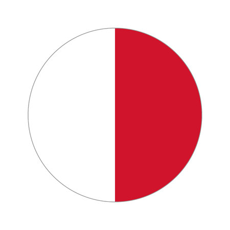 Flag, vector illustration circular shape on white backgroundのイラスト素材
