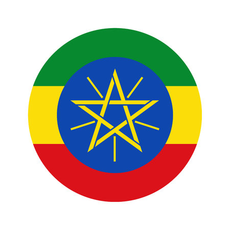 Flag, vector illustration circular shape on white backgroundのイラスト素材