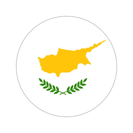 Flag, vector illustration circular shape on white backgroundのイラスト素材