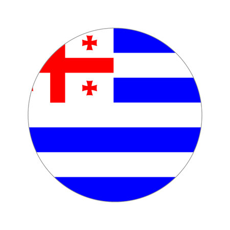 Flag, vector illustration circular shape on white backgroundのイラスト素材