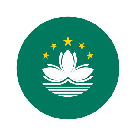 Flag, vector illustration circular shape on white backgroundのイラスト素材