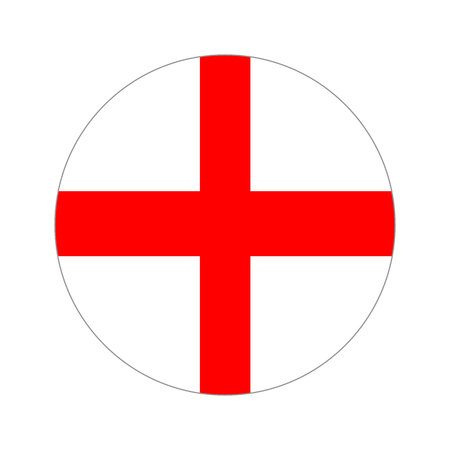 Flag, vector illustration circular shape on white backgroundのイラスト素材