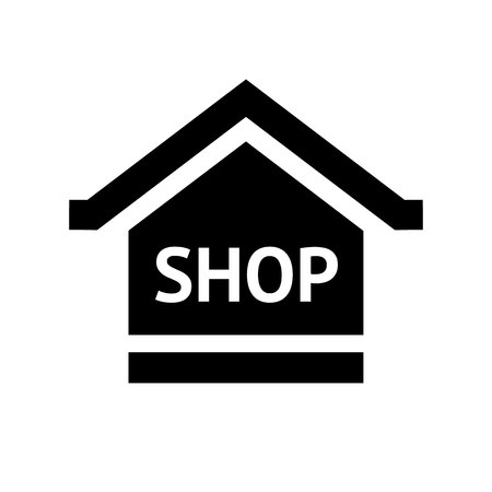 Shopping icon. Symbol black on white backgroundのイラスト素材