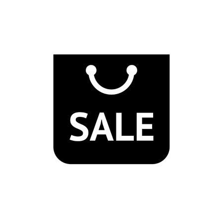 Shopping icon. Symbol black on white backgroundのイラスト素材