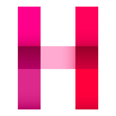 Bright letter folded of paper ribbon colour. creative design elementのイラスト素材