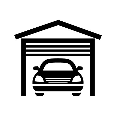 Black icon isolated on white background, flat style.のイラスト素材