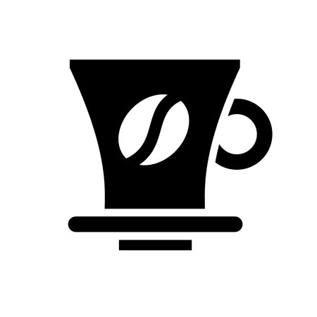 Black icon isolated on white background, flat style.のイラスト素材