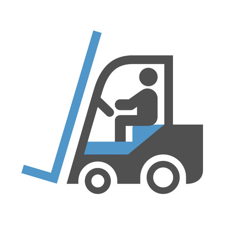 Loader - gray blue icon isolated on white background.のイラスト素材