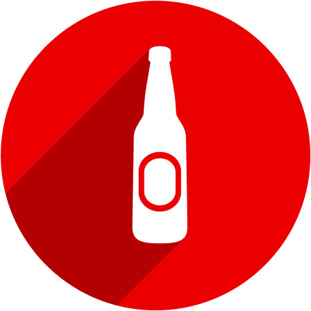 Flat food white icon on a colored circleのイラスト素材