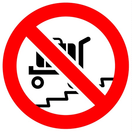 Prohibition sign. Black forbidden symbol in red round shapeのイラスト素材