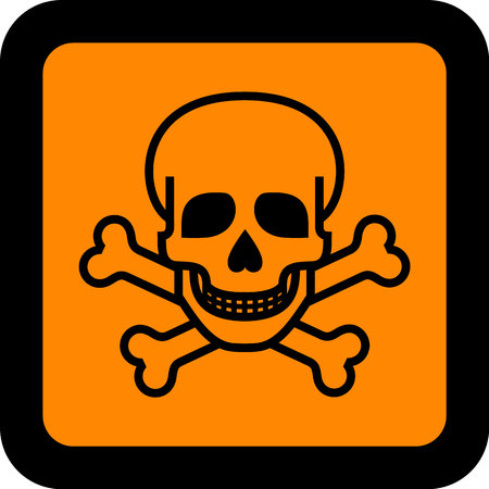 European standard hazard old symbol for labeling illustration.のイラスト素材