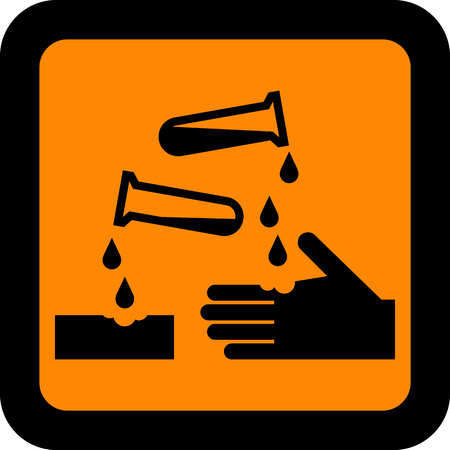 European standard hazard old symbol for labeling illustration.のイラスト素材