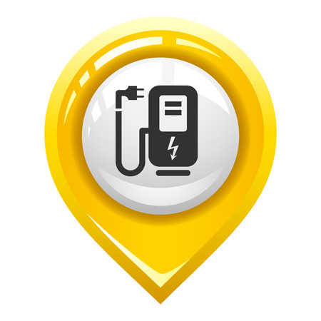 Brighted marker for the map on a white backgroundのイラスト素材