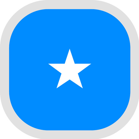 Flag of Federal Republic of Somalia. Rounded square icon on white background, vector illustration.のイラスト素材