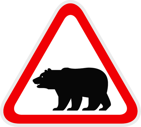 Triangular red Warning Hazard Symbol, vector illustrationのイラスト素材