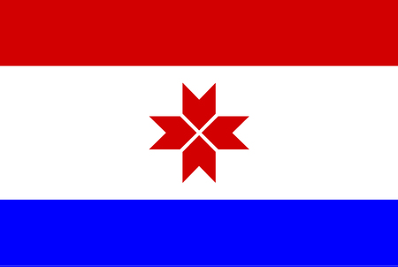 Flag of Mordovia. Rectangular shape icon on white background, vector illustration.のイラスト素材