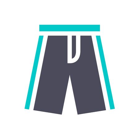 Beach shorts, gray turquoise icon on a white backgroundのイラスト素材