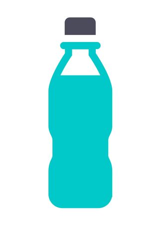 Bottle icon, gray turquoise icon on a white backgroundのイラスト素材