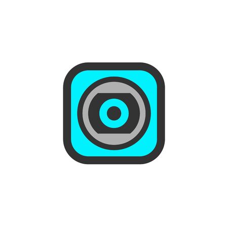 Video surveillance web camera vector illustrationのイラスト素材