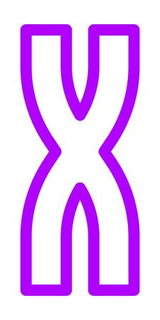 Font bright, alphabet from colored outline, letter Xのイラスト素材