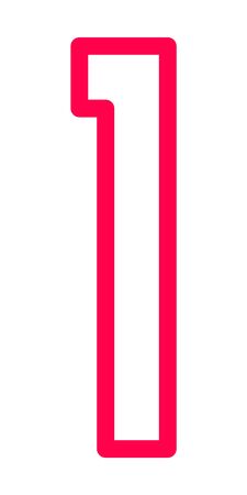 Font bright, alphabet from colored outline, letter Iのイラスト素材