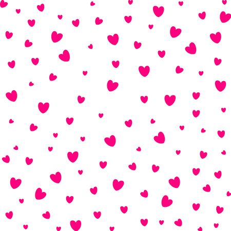 Valentine's day. Seamless pattern with red hearts, simple vector design elementのイラスト素材