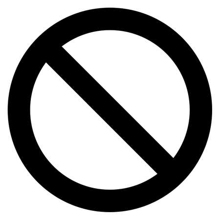 General prohibition sign, modern round sticker